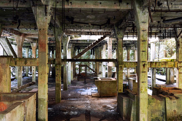 ruins of tin mine Rolava in the west of czech republic