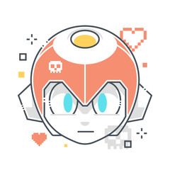 Hero related color line vector icon, illustration
