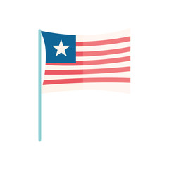 Isolated usa flag flat style icon vector design