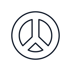 peace and love symbol line style icon vector design