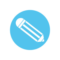 Isolated pencil silhouette block style icon vector design