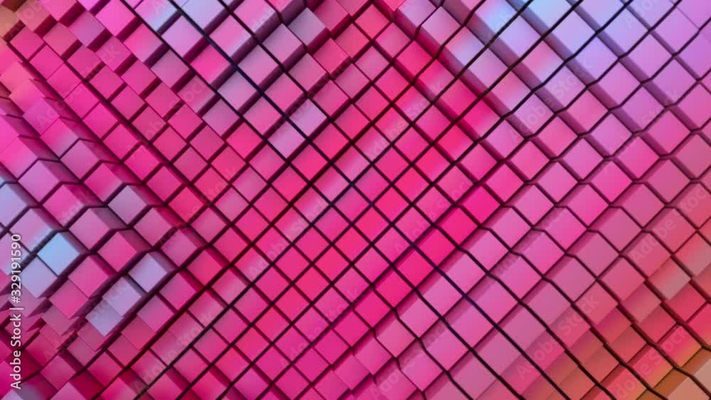 Poster abstract animation of moving topographic surface. futuristic bright structure. seamless geometric co