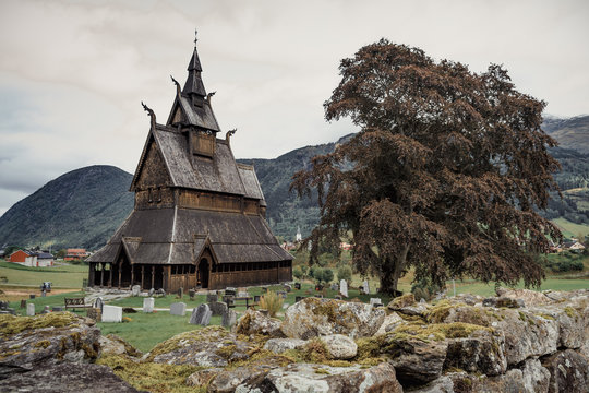 Stavechurch in Vik oyri, Norway