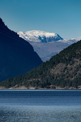 Fjord view in Naeroyfjord Norway