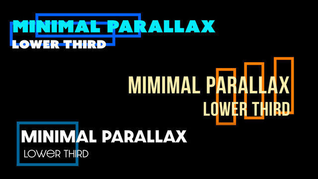 Minimal Parallax Lower Third