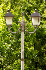 View of antique street lamp
