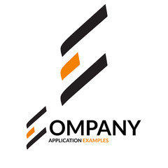 C letter alphabet logo web icon vector template