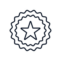 Isolated seal stamp with star line style icon vector design