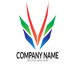 colorful abstract logo web icon vector template