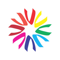 colorful abstract circle logo vector template