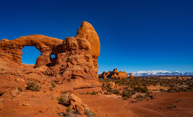 Turret Arch and the La Salle Mountains © Larry