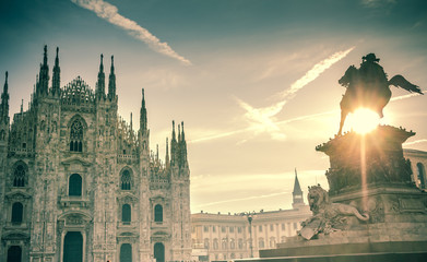 Milan duomo in sunlight