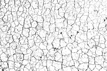 Distressed overlay texture of rough surface, dry soil, cracked ground. Grunge background. One color graphic resource.
