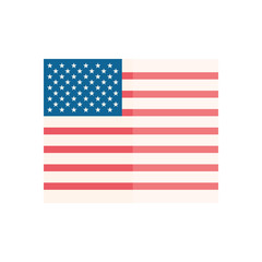 Isolated usa flag flat style icon vector design