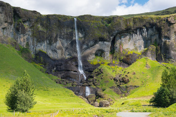 Waterfall Foss a Sidu in south Iceland