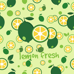 lemon fresh, seamless pattern