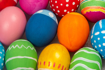 Fototapeta na wymiar Colorful eggs symbolizing Easter
