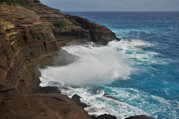 Spitting Cave on Hawaiian Coast