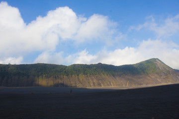 hills and trees in the beautiful Bromo Tengger Semeru National Park