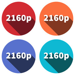 2160p high graphics display resolution with long shadow.