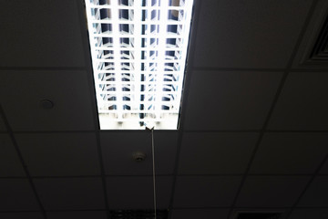 Ceiling light turn on after office close ,Non-energy saving