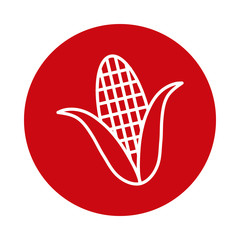 Isolated corn block style icon vector design