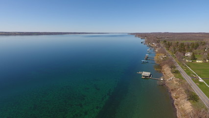 Areial view of Cayuga Lake