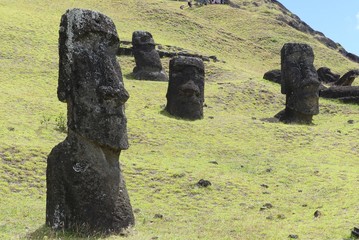Field of Moai, Easter Island, Chile