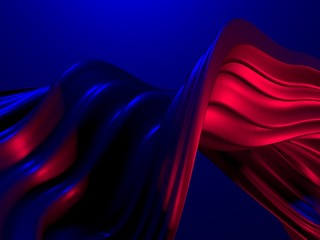 Colorful Liquid metallic wavy background