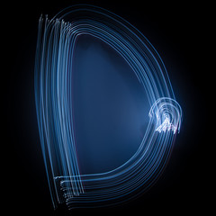 alphabet letters created from light painting 