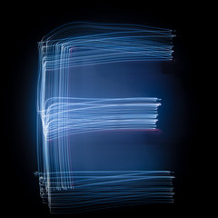 alphabet letters created from light painting 