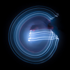 alphabet letters created from light painting 