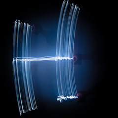 alphabet letters created from light painting 