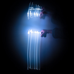 alphabet letters created from light painting 