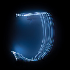 alphabet letters created from light painting 