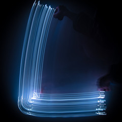 alphabet letters created from light painting 