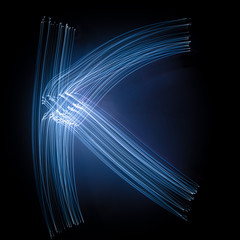 alphabet letters created from light painting 