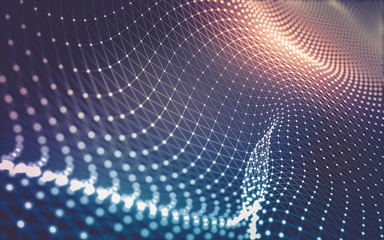 Abstract background. Molecules technology with polygonal shapes, connecting dots and lines....