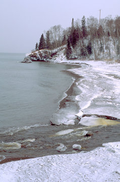 Lake Superior Winter East Shore.