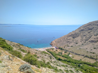 Oprna bay near Stara Baska on island Krk, Croatia. Most beautiful beach on Adriatic sea.