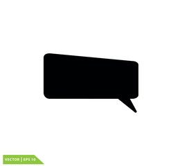 Bubble speech icon vector logo template illustration