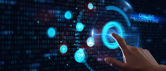 Business, Technology, Internet and network concept. Digital Marketing content planning advertising strategy concept. Online marketing