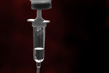  A close-up picture of the Intravenous Fluid extension, concept health care and medical 
