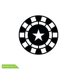 Casino icon vector logo illustration flat style