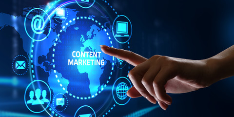 Business, Technology, Internet and network concept. Digital Marketing content planning advertising strategy concept.