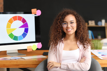 Portrait of African-American designer in office
