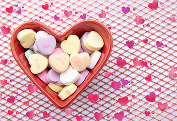 hearts on white background