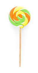 Sweet lollipop on white background