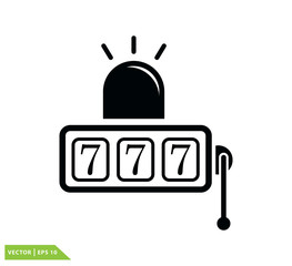 Machine jackpot icon ,casino icon vector logo flat trendy