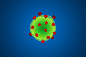 Covid-19 coronavirus, virus that causes acute respiratory infections and the common cold, detail